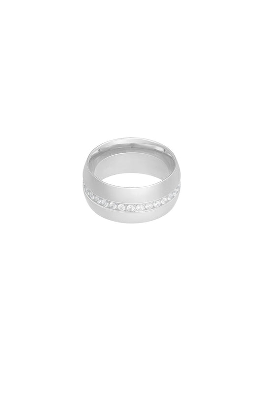 Ring zilver met steentjes